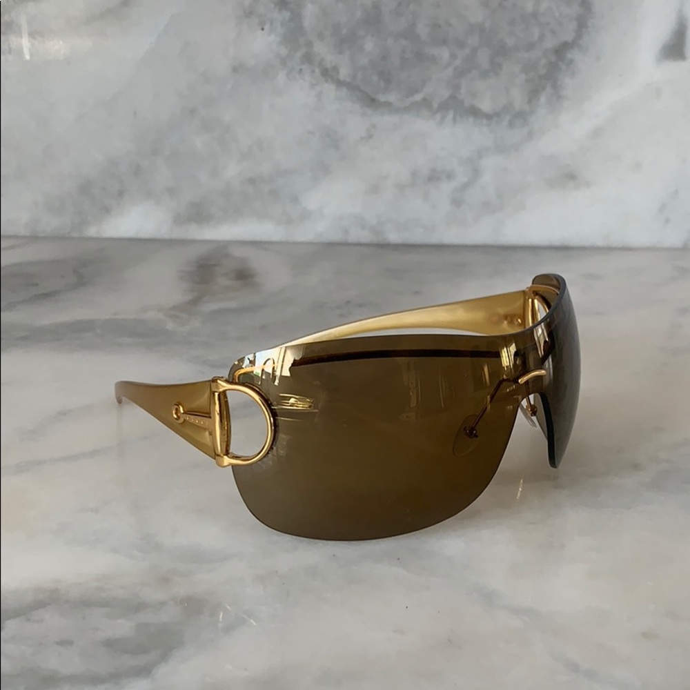 Gucci gold horsebit sunglasses 2004